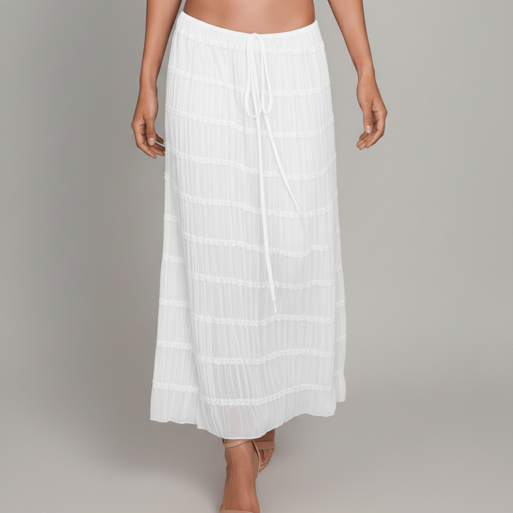 Trendy Crop Top and Maxi Skirt Outfit Set