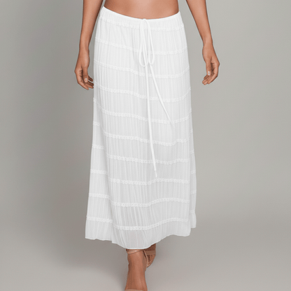 Trendy Crop Top and Maxi Skirt Outfit Set