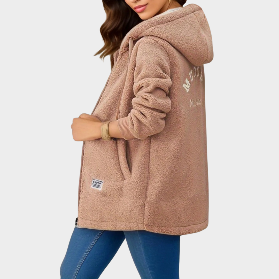 Warm Women's Fleece Hoodie Coat