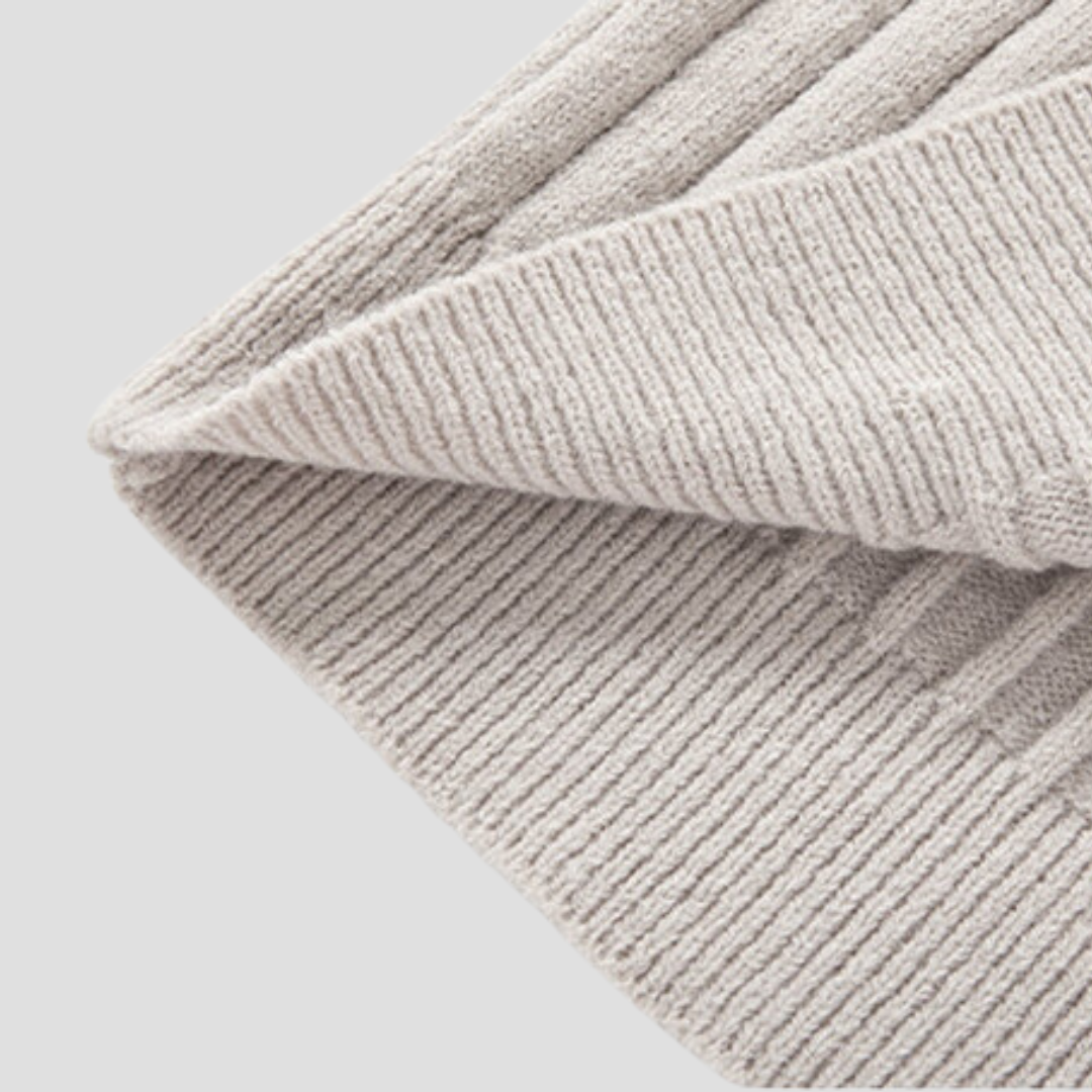 Men's Thick Ribbed Quarter Zip Pullover Sweater