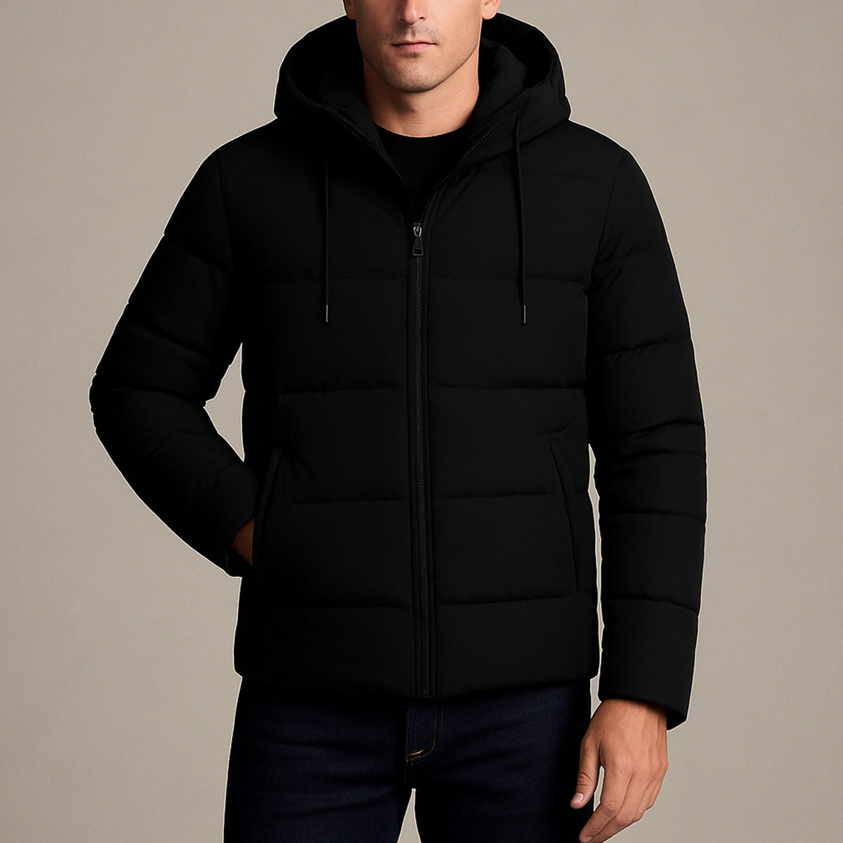 Men's Waterproof Hooded Parka Winter Puffer Jacket - OutfitLondon