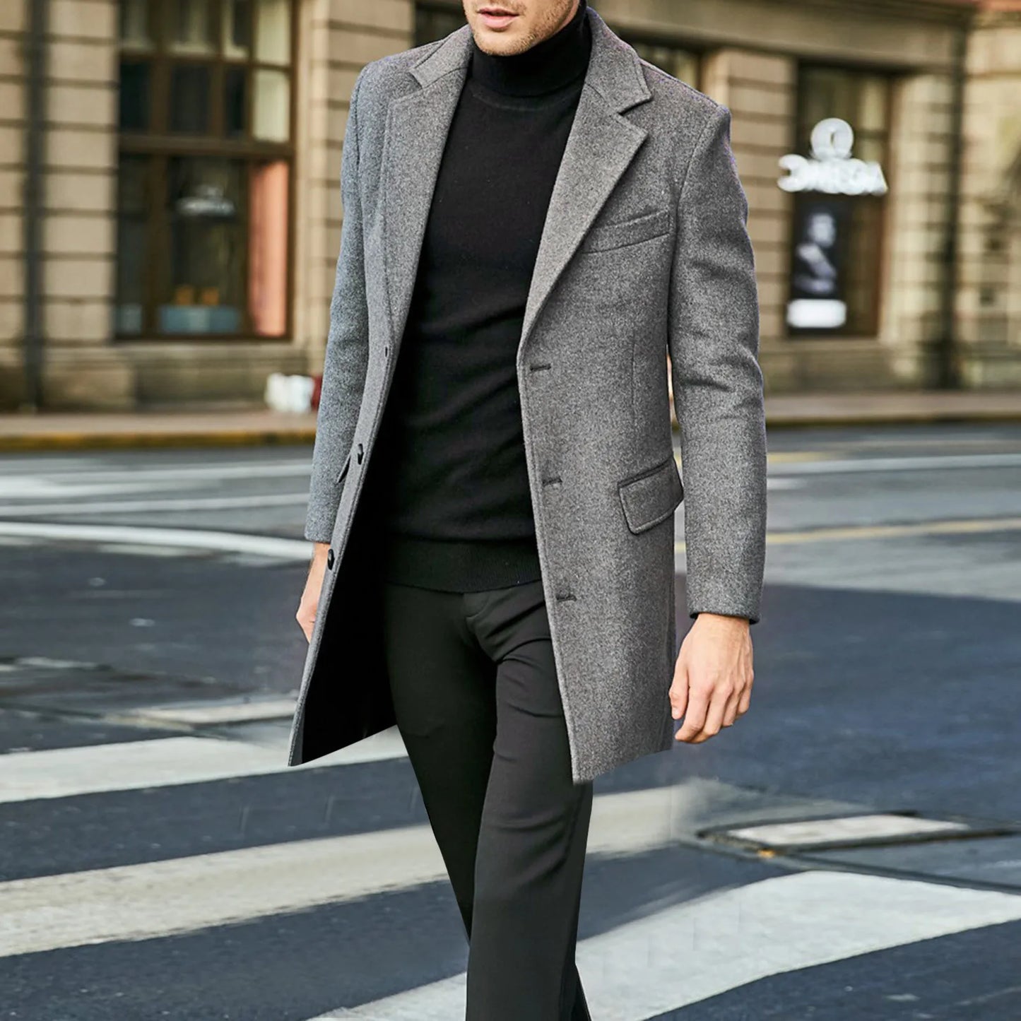 Eduardo Men's Wool Blend Overcoat