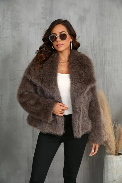 Women's Faux Fur Long Coat