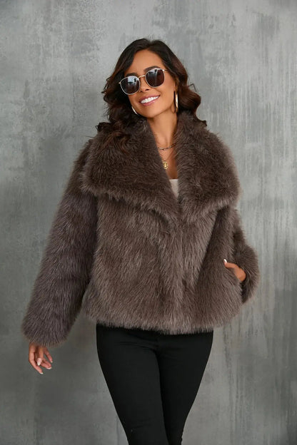 Women's Faux Fur Long Coat