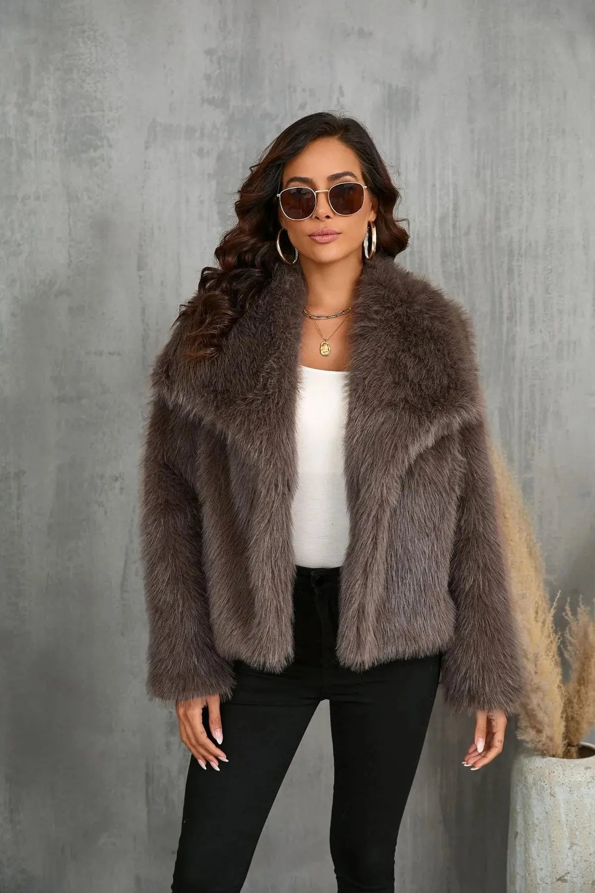 Women's Faux Fur Long Coat