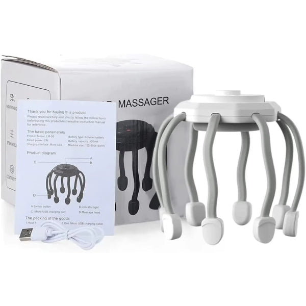 Calming Head Massager With Gentle Vibration Points
