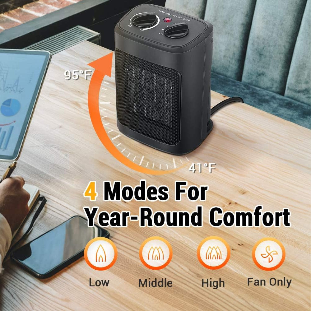 Portable Electric Space Heater for Fast Warmth