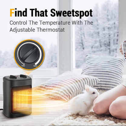 Portable Electric Space Heater for Fast Warmth