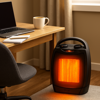 Compact Ceramic Heater with Remote for Room Warmth