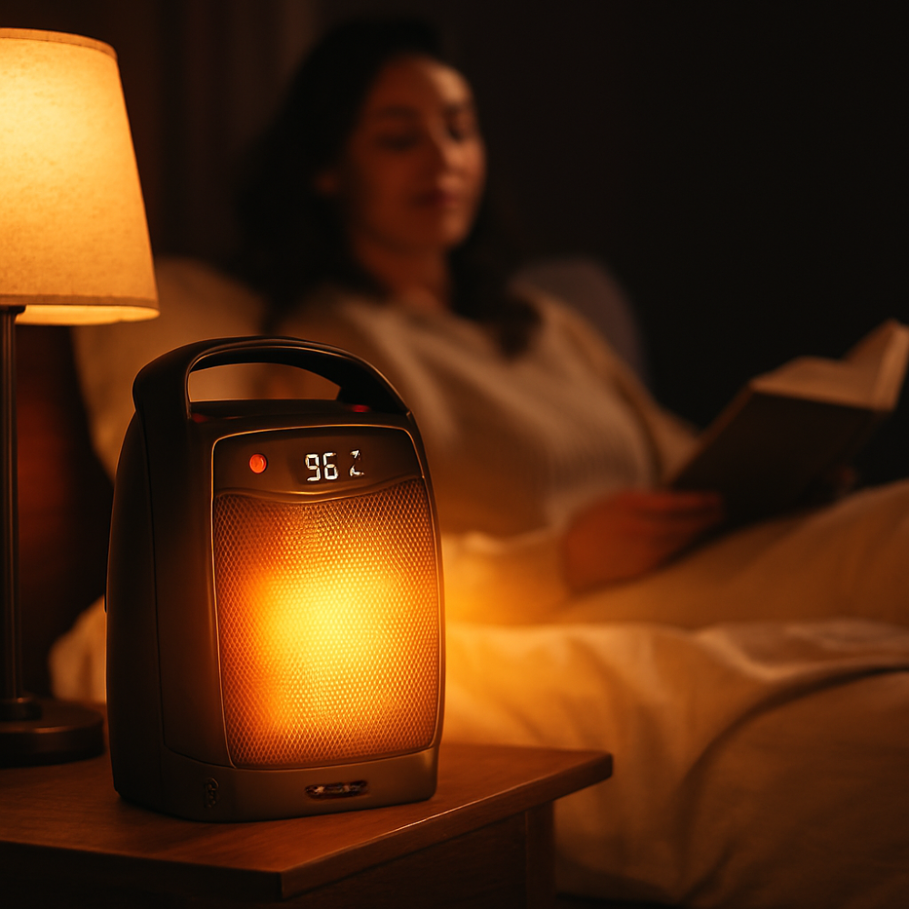 Compact Ceramic Heater with Remote for Room Warmth