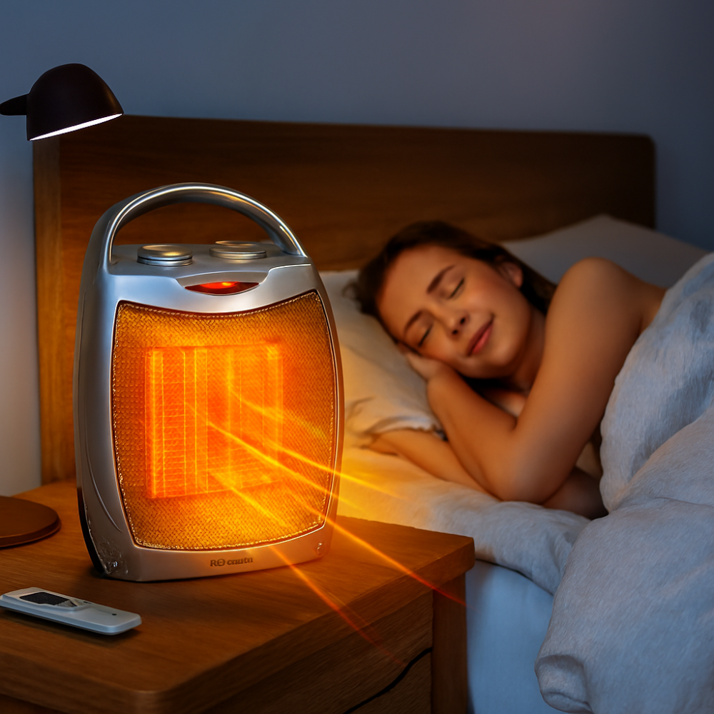 Compact Ceramic Heater with Remote for Room Warmth