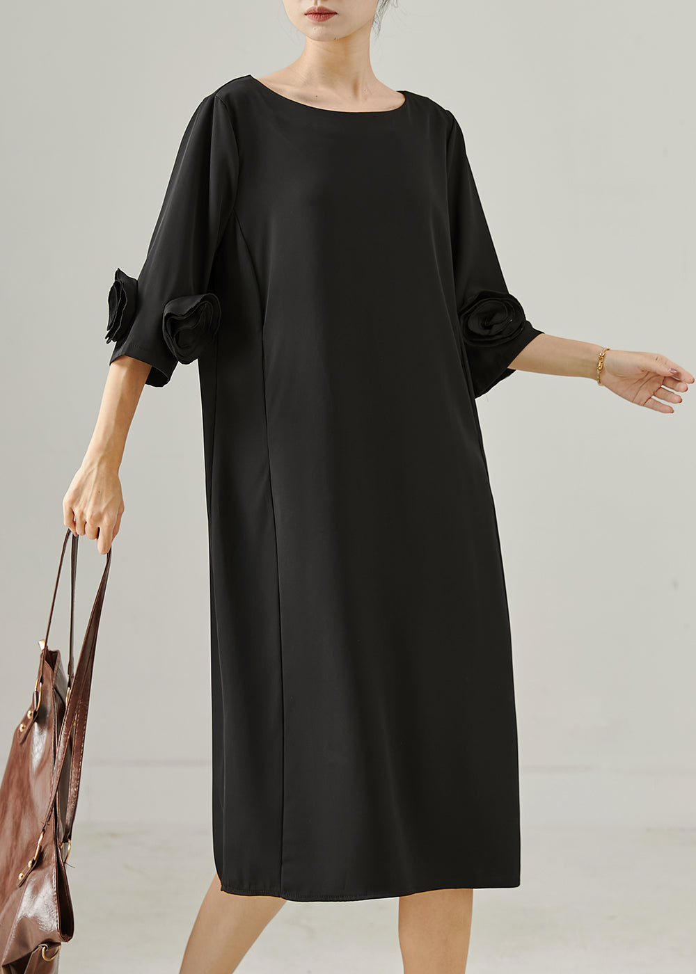 Women's Silk Chiffon Floral Dress - OutfitLondon