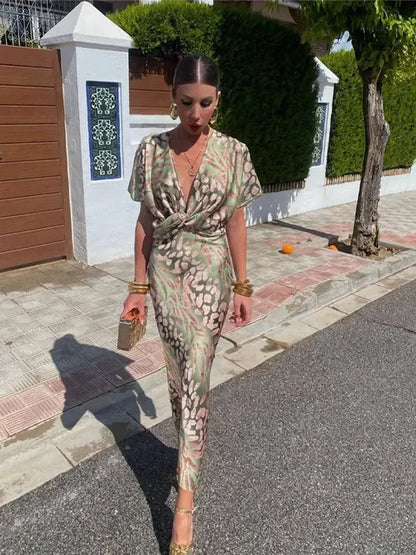 Copper Tone Knee Length Dress