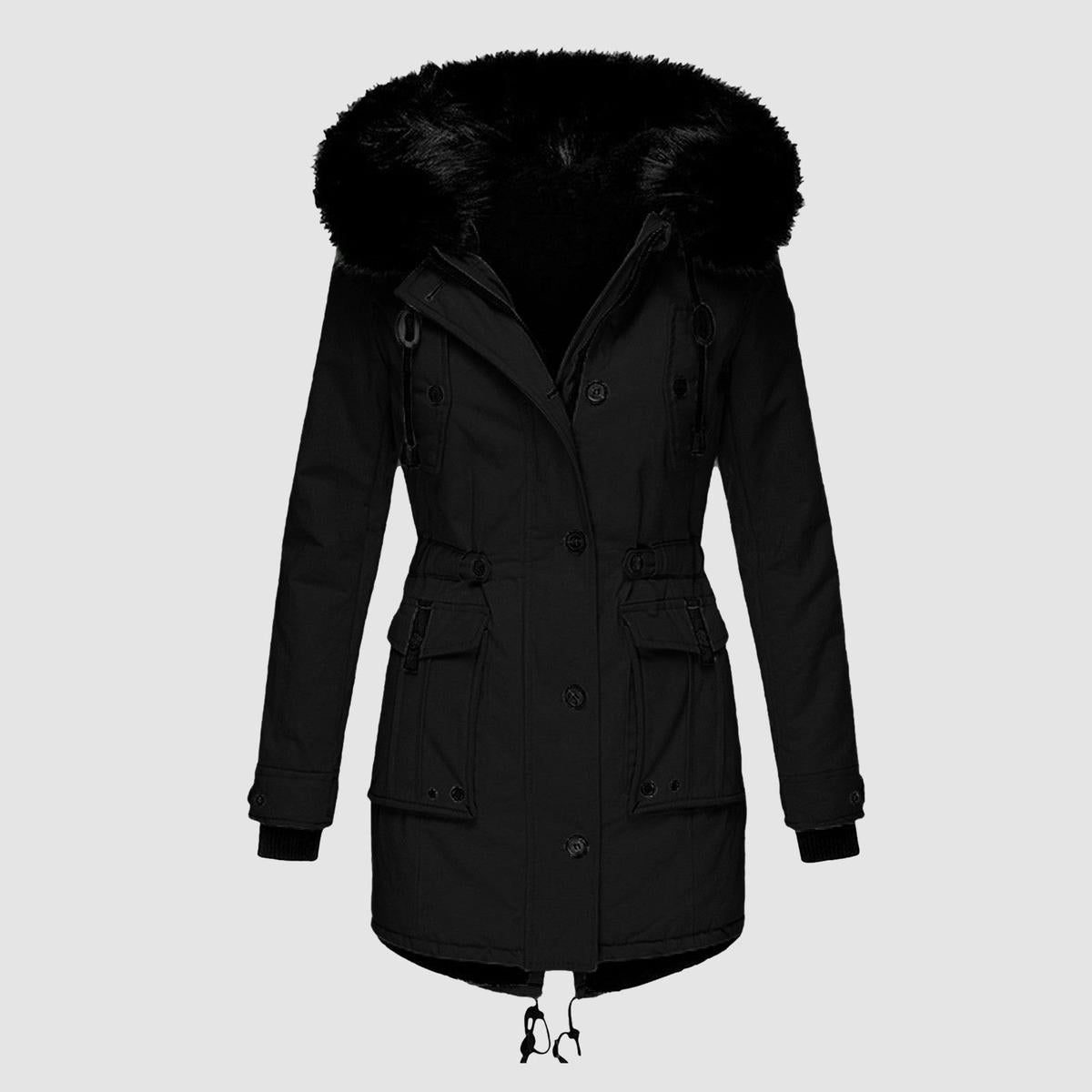 Cozy Synthetic Fur Insulated Snow Jacket Coat