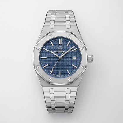 Classic 41mm Mens Stainless Steel Watch - OutfitLondon