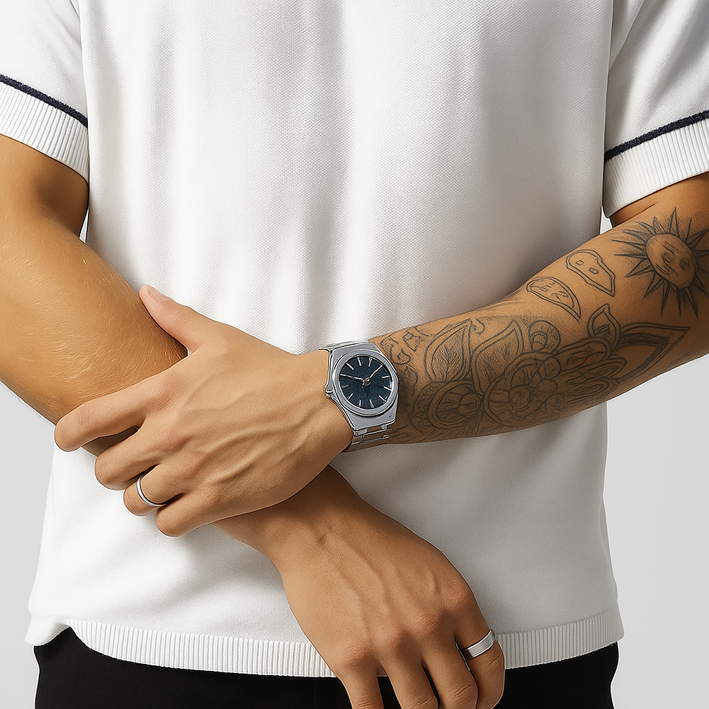Classic 41mm Mens Stainless Steel Watch