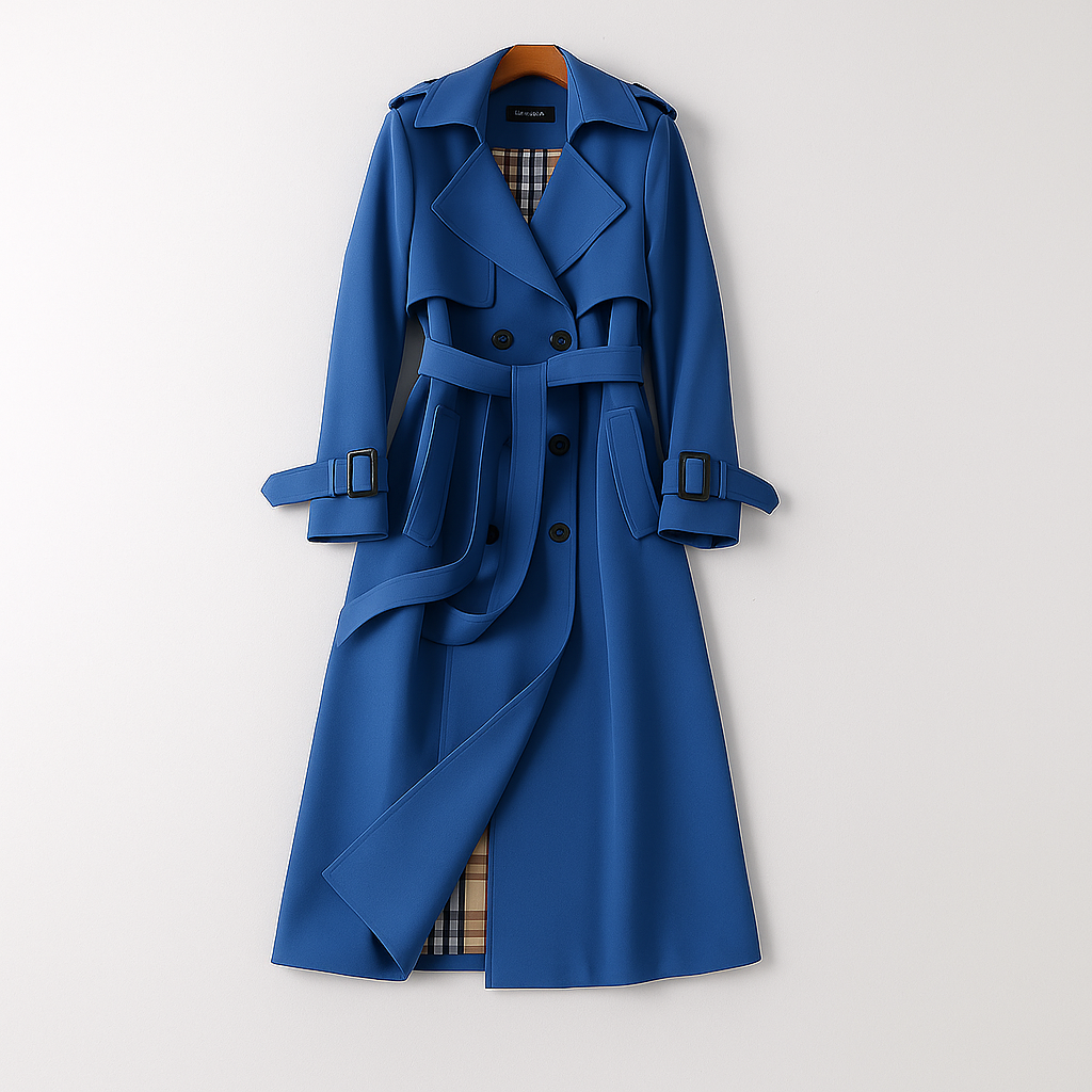 Classic Women's Trench Coat - Slim Fit and Water Resistant