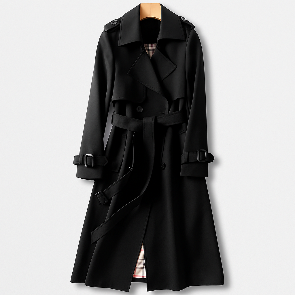 Classic Women's Trench Coat - Slim Fit and Water Resistant