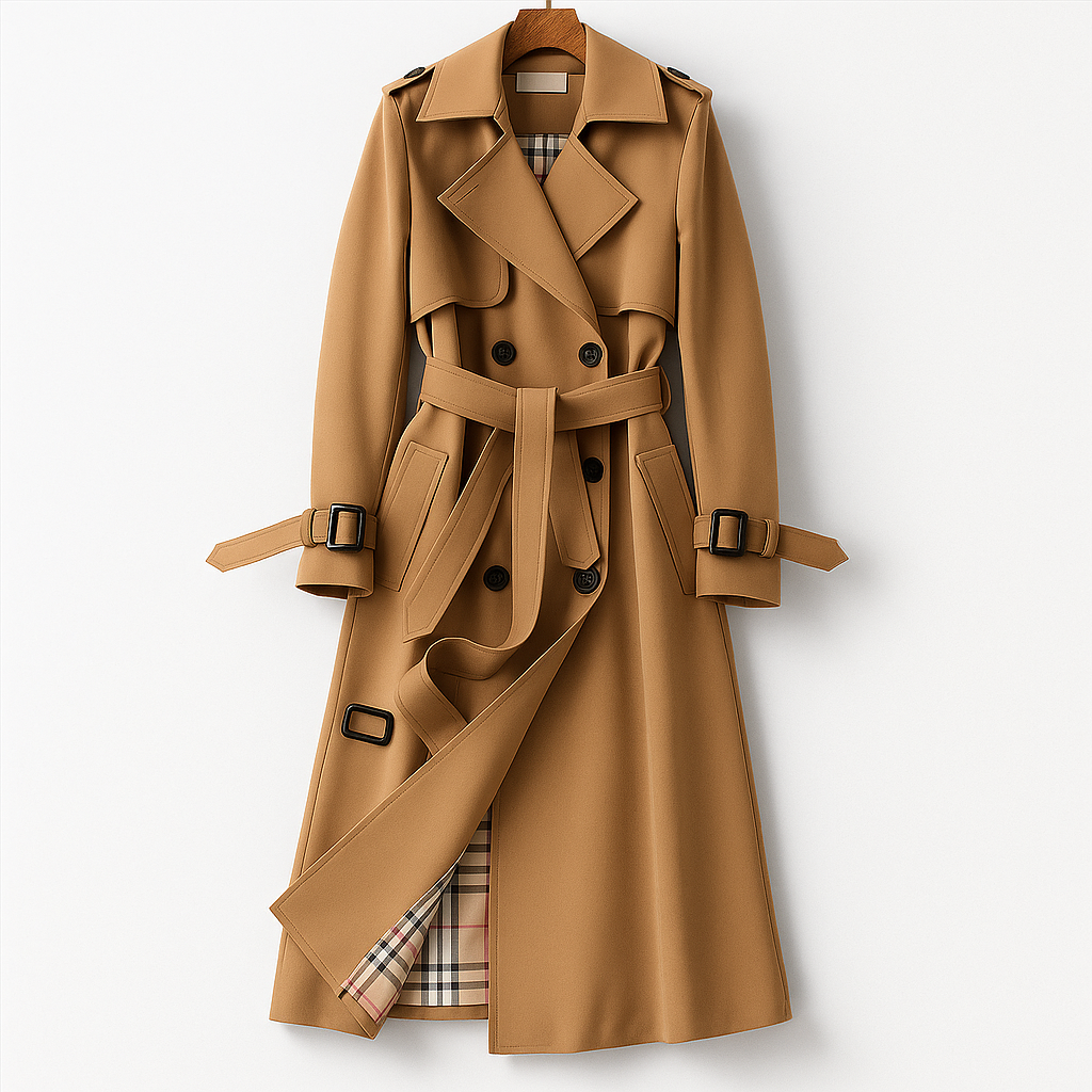 Classic Women's Trench Coat - Slim Fit and Water Resistant - OutfitLondon