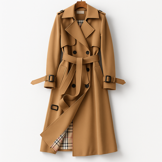 Classic Women's Trench Coat - Slim Fit and Water Resistant - OutfitLondon