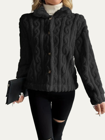 Soft Women's Fuzzy Sweater Cardigan - OutfitLondon