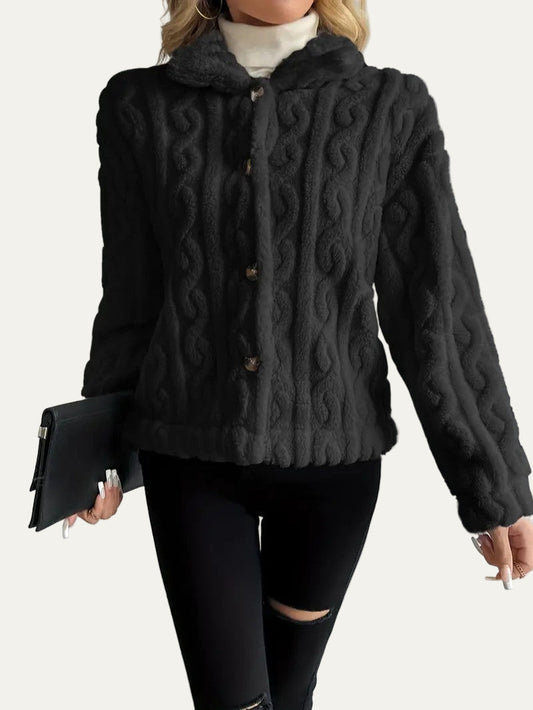 Soft Women's Fuzzy Sweater Cardigan - OutfitLondon