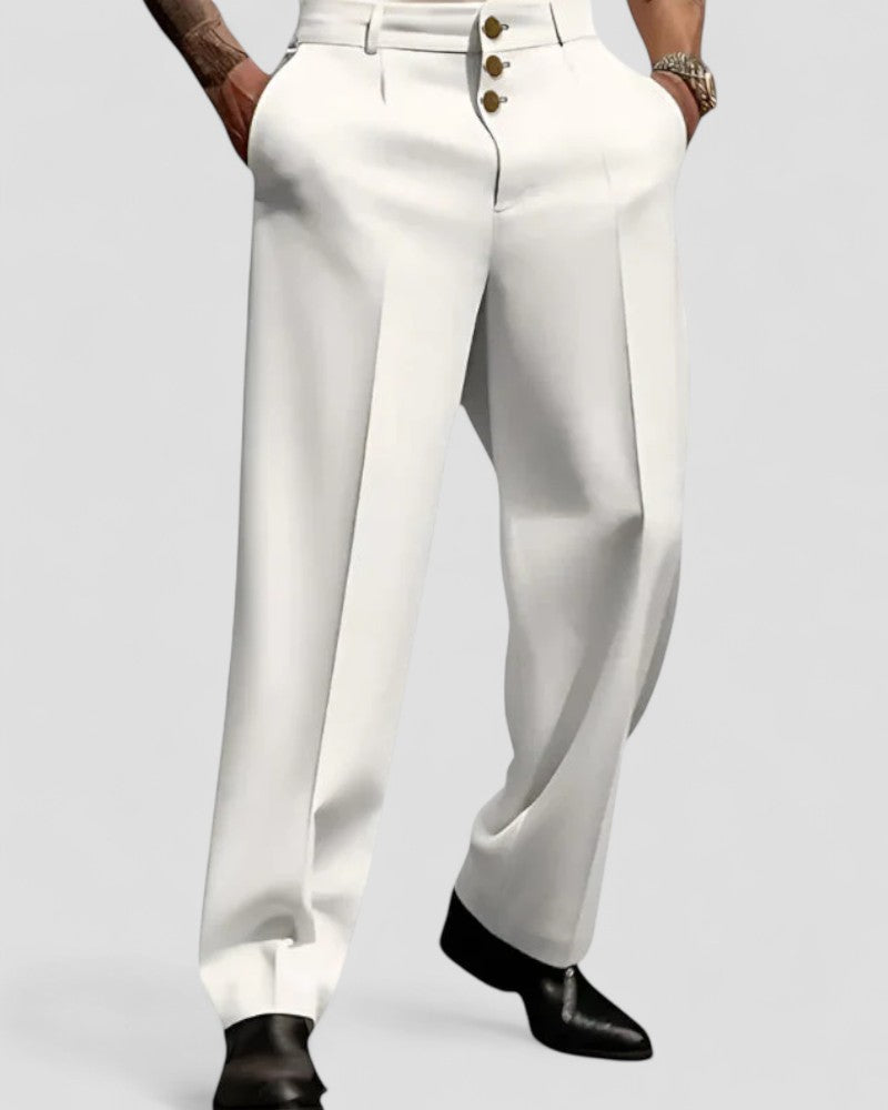 Classic Fit Comfortable Mens Wide Leg Dress Trousers