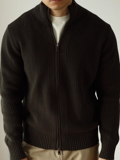 Warm Crew Neck Mens Knit Sweater - OutfitLondon