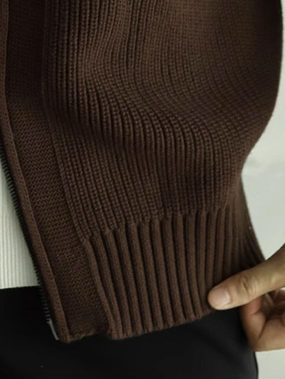 Warm Crew Neck Mens Knit Sweater