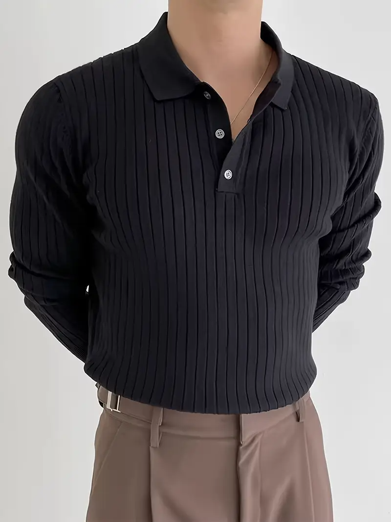 Classic Crew Neck Knitted Mens Sweater