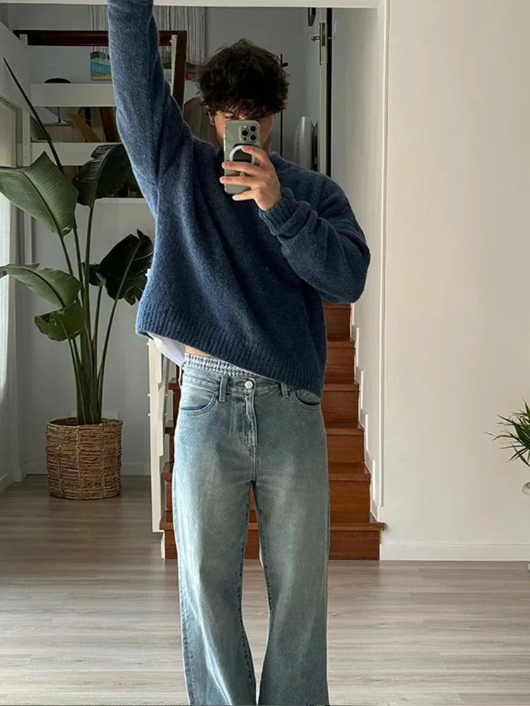 Cozy Oversized Men's Knit Sweater