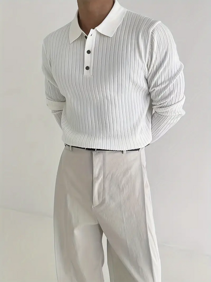 Classic Crew Neck Knitted Mens Sweater