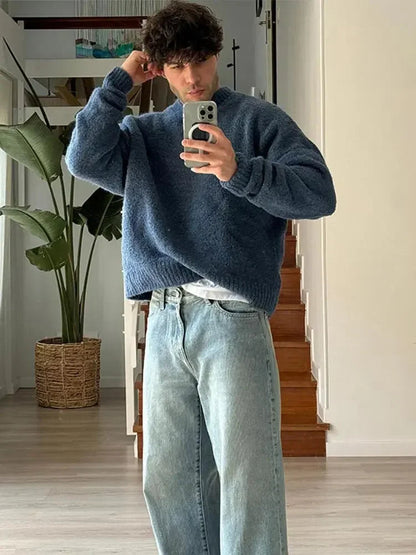 Cozy Oversized Men's Knit Sweater