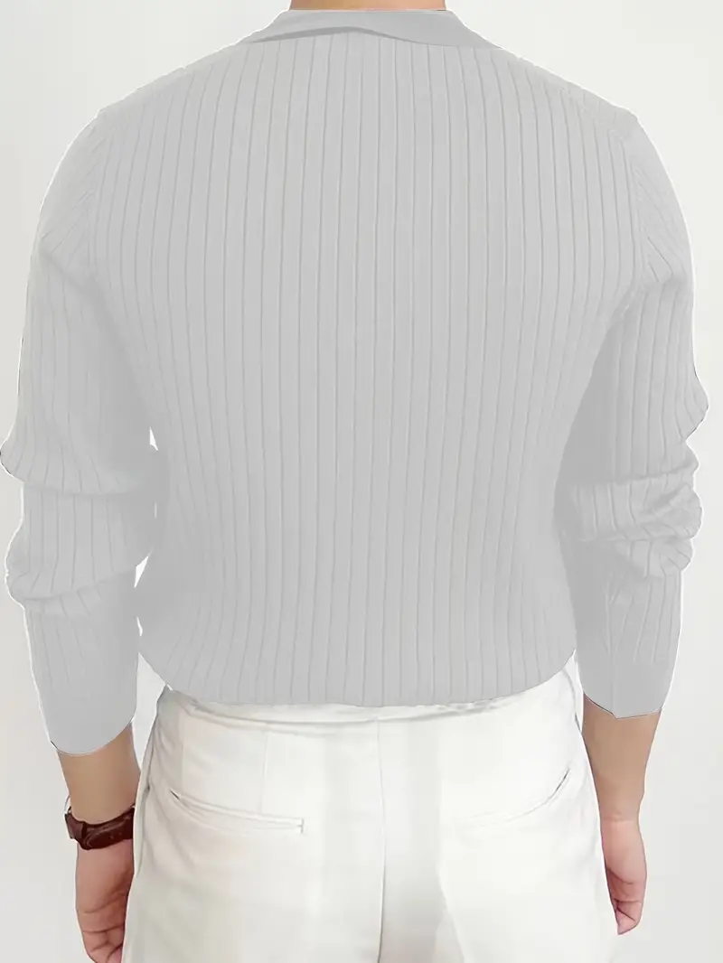Classic Crew Neck Knitted Mens Sweater