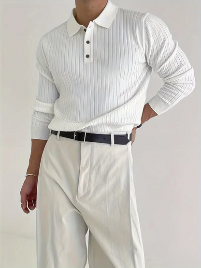 Classic Crew Neck Knitted Mens Sweater