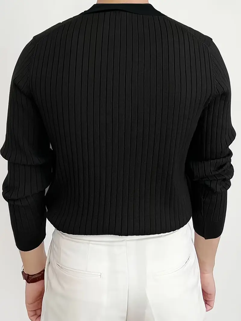Classic Crew Neck Knitted Mens Sweater