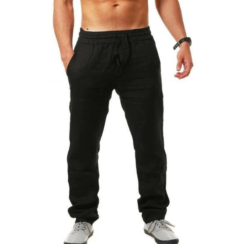 Lightweight Beige Casual Mens Pants - OutfitLondon