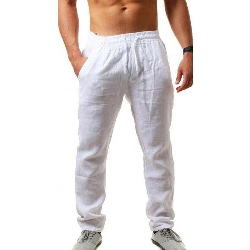 Lightweight Beige Casual Mens Pants