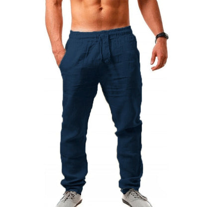 Lightweight Beige Casual Mens Pants
