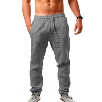 Lightweight Beige Casual Mens Pants