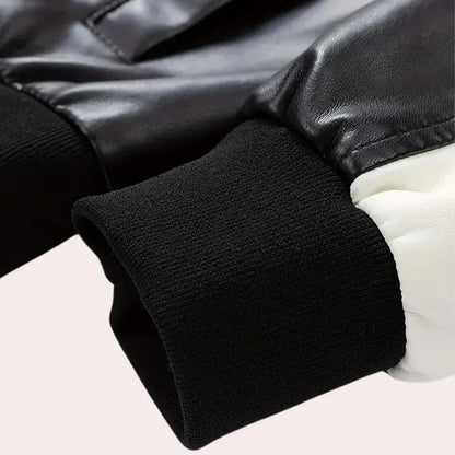 Edgy Mens Genuine Leather Biker Jacket