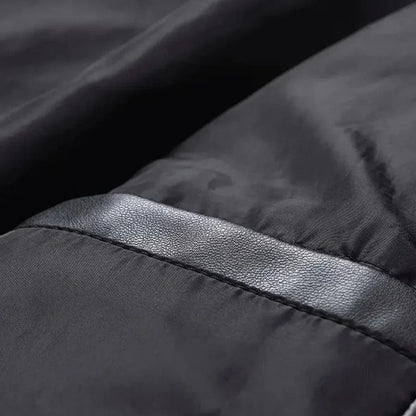 Edgy Mens Genuine Leather Biker Jacket