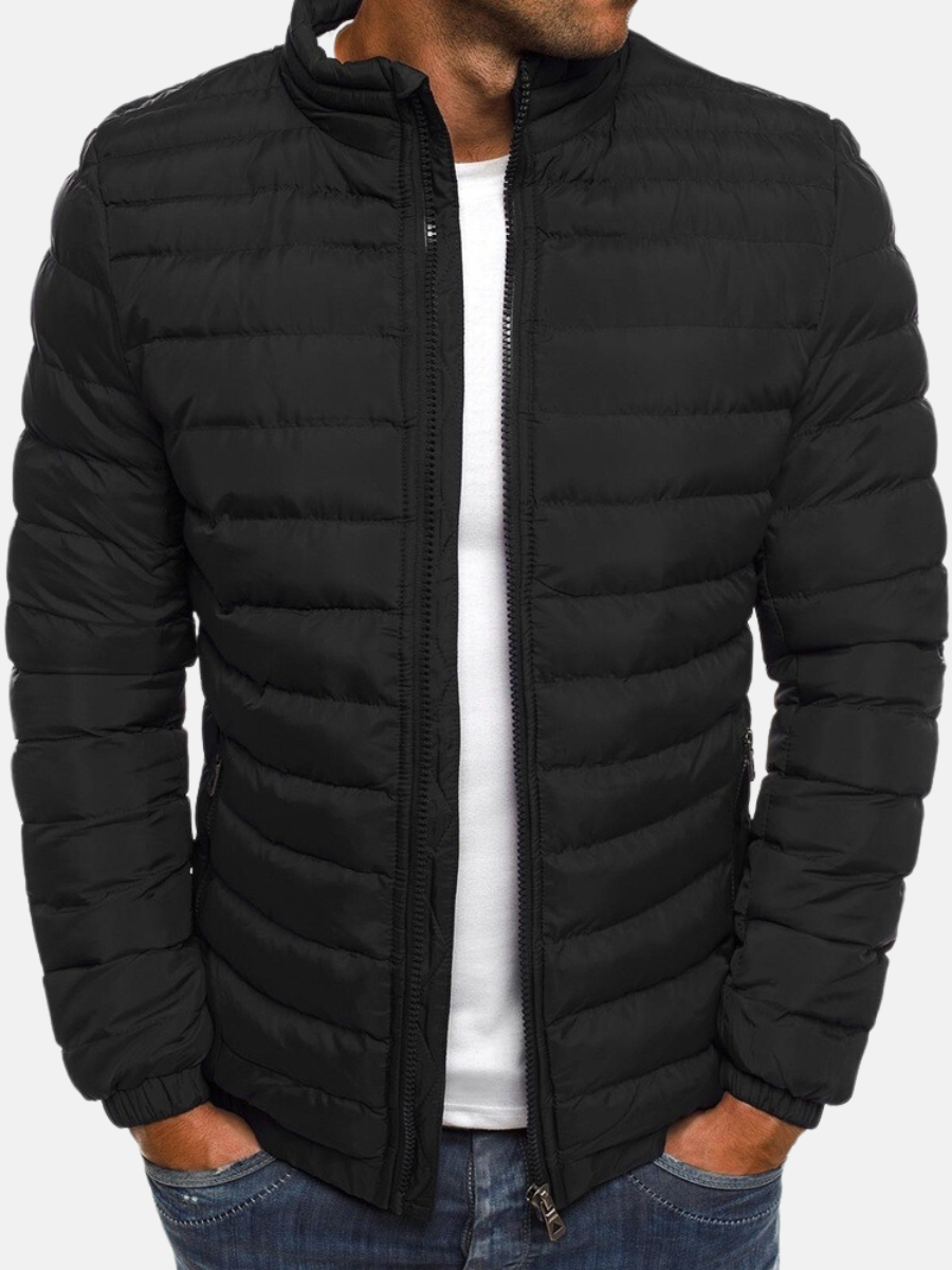 Stylish Quilted Fitted Puffer Coat - OutfitLondon