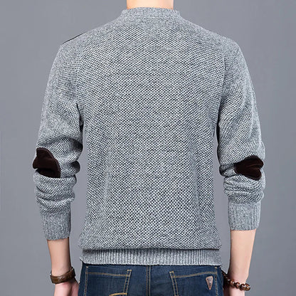 Textured Crew Neck Men's Sweater
