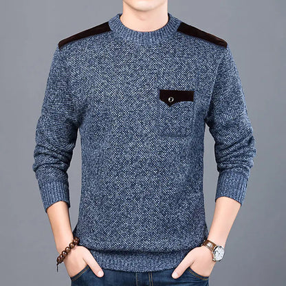 Textured Crew Neck Men's Sweater