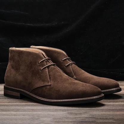 Boaz - Stylish Leather Ankle Boots for Men - OutfitLondon