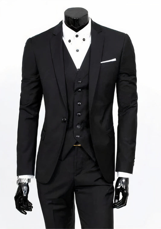Classic Fit 3-Piece Groom Wedding Suit Men - OutfitLondon