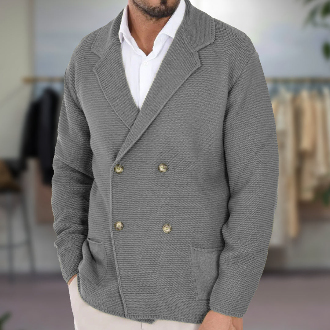 Thick Double Button Knit Cardigan Coat