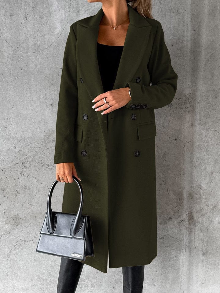 Warm Ladies Long Winter Coat Classic Style