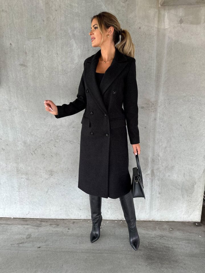 Warm Ladies Long Winter Coat Classic Style